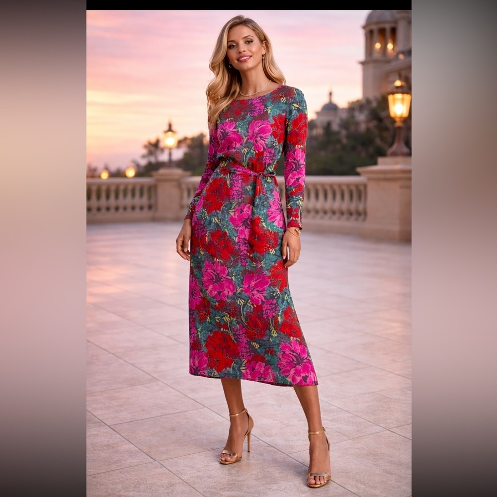 New Vineyard Vines Silk Twill Maxi Dress size M, L